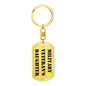 Military Veteran's Daughter - Luxury Dog Tag Keychain