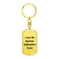 Love My American Staffordshire Terrier v4 - Luxury Dog Tag Keychain