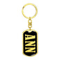 Ann v02 - Luxury Dog Tag Keychain