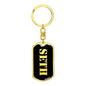 Seth v3 - Luxury Dog Tag Keychain