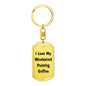 Love My Wirehaired Pointing Griffon v4 - Luxury Dog Tag Keychain