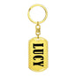 Lucy v01 - Luxury Dog Tag Keychain