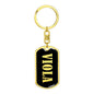 Viola v02 - Luxury Dog Tag Keychain