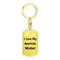Love My American Wirehair - Luxury Dog Tag Keychain