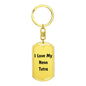 Love My Neon Tetra - Luxury Dog Tag Keychain