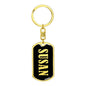 Susan v02 - Luxury Dog Tag Keychain