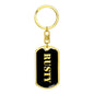 Rusty v3 - Luxury Dog Tag Keychain