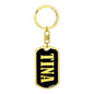 Tina v02 - Luxury Dog Tag Keychain