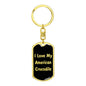Love My American Crocodile v2 - Luxury Dog Tag Keychain