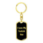 Love My Turkish Van v2 - Luxury Dog Tag Keychain
