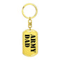 Army Dad - Luxury Dog Tag Keychain