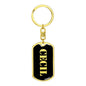 Cecil v3 - Luxury Dog Tag Keychain