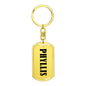 Phyllis v01 - Luxury Dog Tag Keychain