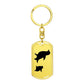 Mama Penguin With 1 Chick - Luxury Dog Tag Keychain