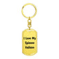 Love My Spinone Italiano v4 - Luxury Dog Tag Keychain