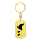 Mama Chicken With 2 Chicks - Luxury Dog Tag Keychain
