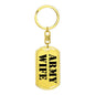 Army Wife - Luxury Dog Tag Keychain