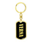 Verna v02 - Luxury Dog Tag Keychain