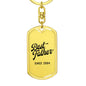 Best Father Since 2004 - Luxury Dog Tag Keychain