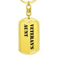 Veteran's Aunt - Luxury Dog Tag Keychain