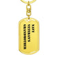 Navy Veteran's Grandmother - Luxury Dog Tag Keychain