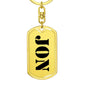 Jon - Luxury Dog Tag Keychain
