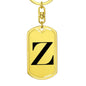 Initial Z v1a - Luxury Dog Tag Keychain