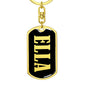 Ella v02 - Luxury Dog Tag Keychain
