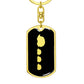 Mama Hedgehog With 3 Hoglets v2 - Luxury Dog Tag Keychain