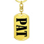 Pat v01 - Luxury Dog Tag Keychain