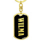 Wilma v02 - Luxury Dog Tag Keychain
