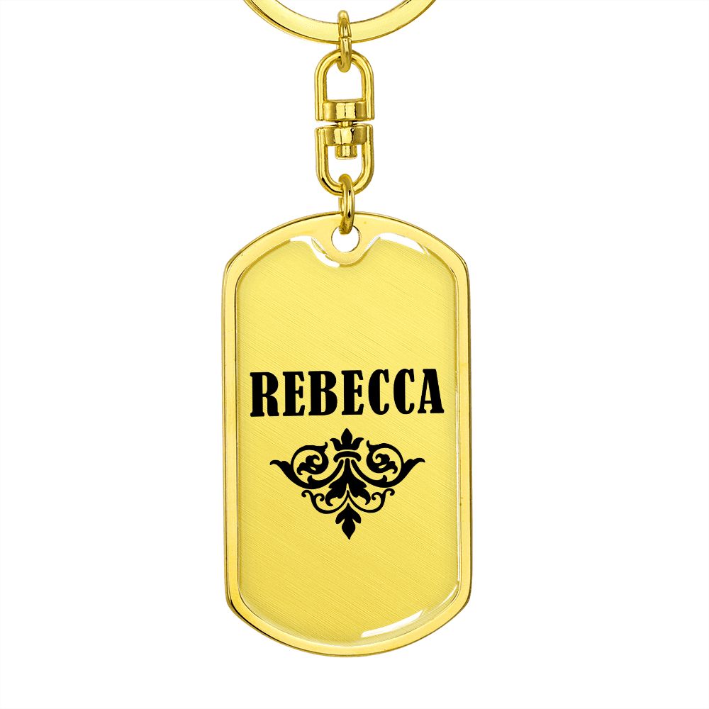 Rebecca v01a - Luxury Dog Tag Keychain