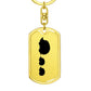 Mama Hedgehog With 2 Hoglets - Luxury Dog Tag Keychain
