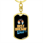 Best Buckin' Dad Ever - Luxury Dog Tag Keychain