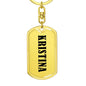 Kristina v01 - Luxury Dog Tag Keychain