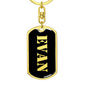 Evan v3 - Luxury Dog Tag Keychain