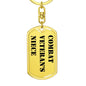 Combat Veteran's Niece - Luxury Dog Tag Keychain