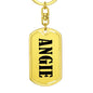Angie v01 - Luxury Dog Tag Keychain