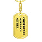 Coast Guard Veteran's Mother - Luxury Dog Tag Keychain