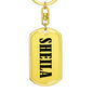 Sheila v01 - Luxury Dog Tag Keychain