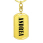 Andrea v01 - Luxury Dog Tag Keychain