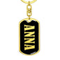Anna v02 - Luxury Dog Tag Keychain