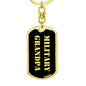 Military Grandpa v2 - Luxury Dog Tag Keychain