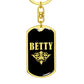 Betty v02a - Luxury Dog Tag Keychain