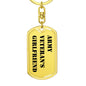 Army Veteran's Girlfriend - Luxury Dog Tag Keychain