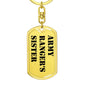 Army Ranger's Sister - Luxury Dog Tag Keychain