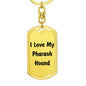 Love My Pharaoh Hound v4 - Luxury Dog Tag Keychain