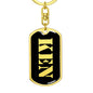 Ken v3 - Luxury Dog Tag Keychain