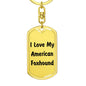 Love My American Foxhound v4 - Luxury Dog Tag Keychain