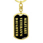 Military Veteran's Daughter v2 - Luxury Dog Tag Keychain